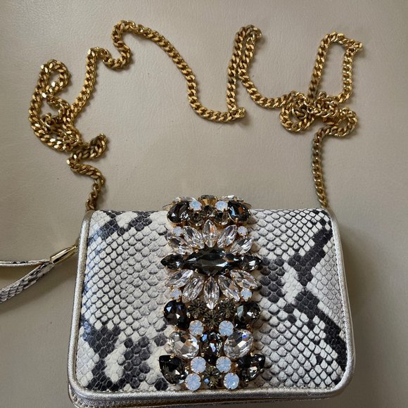 Jeweled snake clutch/wrist/crossover - Picture 2 of 10